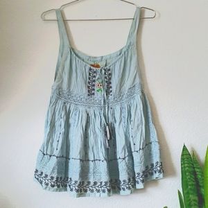 Rare Vintage Free People peasant top size 4 HTF